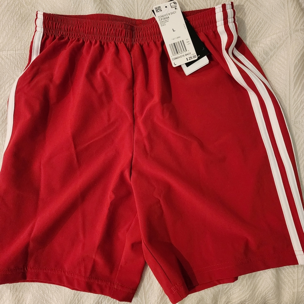 Adidas Kids Athletic Shorts.Sz L NEW